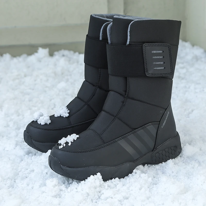 

Popular Snow Boots Mens High Top Winter Men Boot With Fur Casual Boot Men Top Quality Skiing Men Boots Warm Casual Male Sneakers