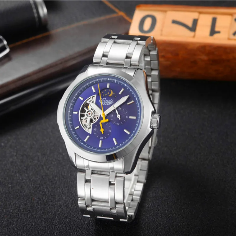 

Hot Sales xindi Western Style Rivet Multi-functional Tourbillon Moon Phase Fully Automatic Mechanical Wrist Watch MEN'S Watch