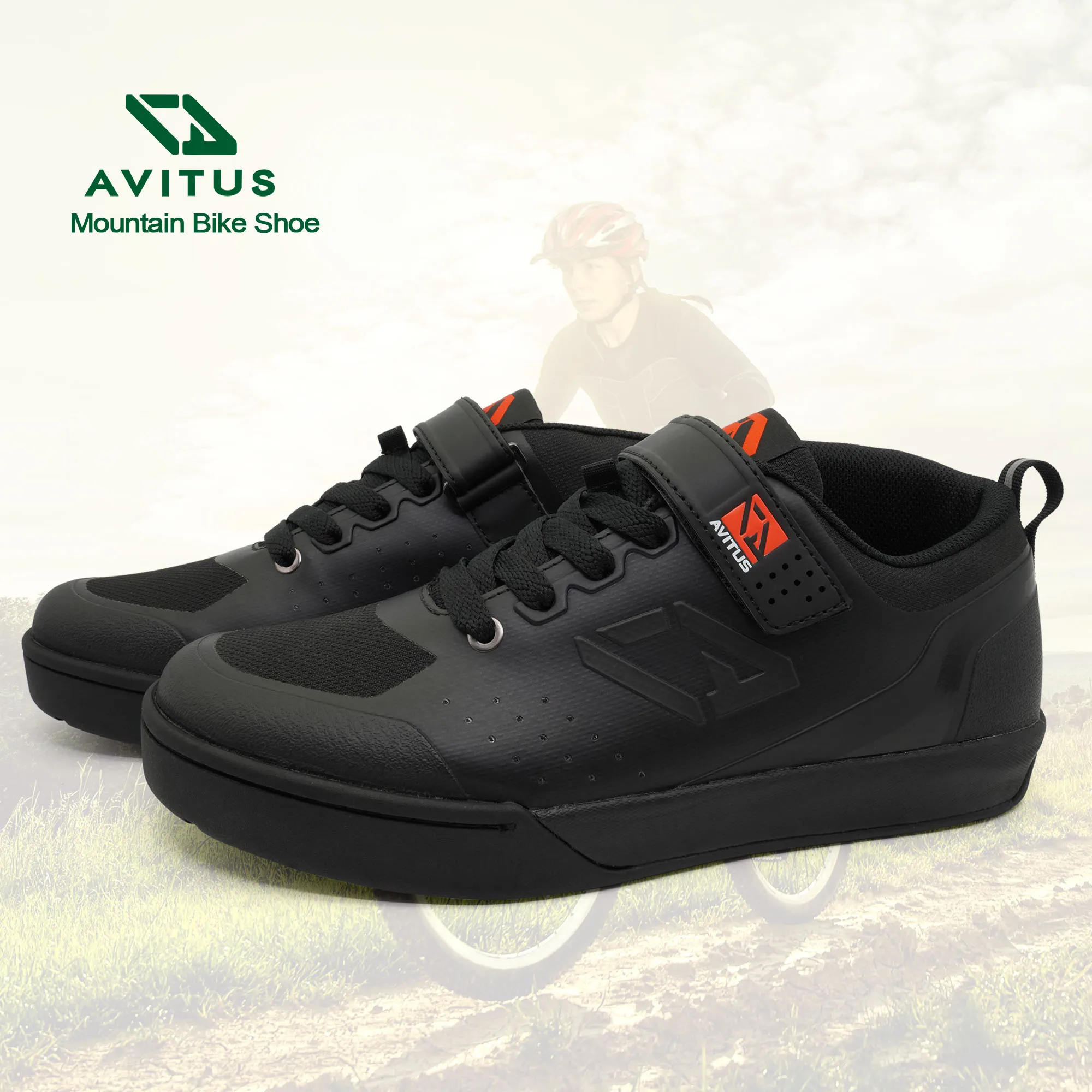 2-Bolt Clipless Pedal SPD Cycling Shoes Men AVITUS MTB Shoe Rubber Sole Downhill Enduro Gravel Freedride