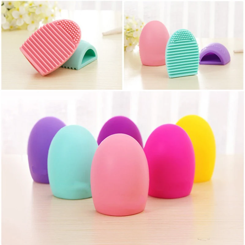 

1PC Makeup Silicone Brush Cleaner Glove Eggs Scrubber Board Cleaner Pads Washing Makeup Brush Foundation Cleaning Mat Hand Tools