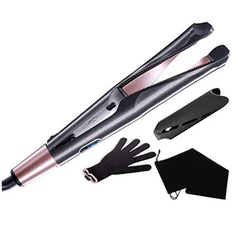 

2In1Curl Straight Hair Curler Thermostat Hair Straightener Ceramic Curling Ironbar Automaticshutdown 360Rotation