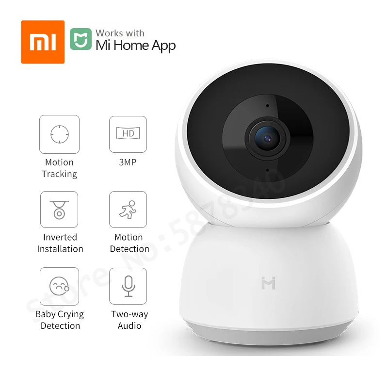 Xiaomi-cámara web inteligente 2K, 1296P, 1080P, HD, WiFi, visión nocturna, cámara de vídeo de ángulo de 360 grados, Monitor de seguridad de bebé para Mi home APP