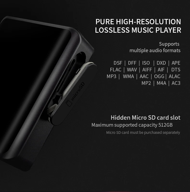 Shanling M0 ES9218P DAC type-C мини Hi-Res HIFI DAP MP3 с aptX Bluetooth функции для бега спорт
