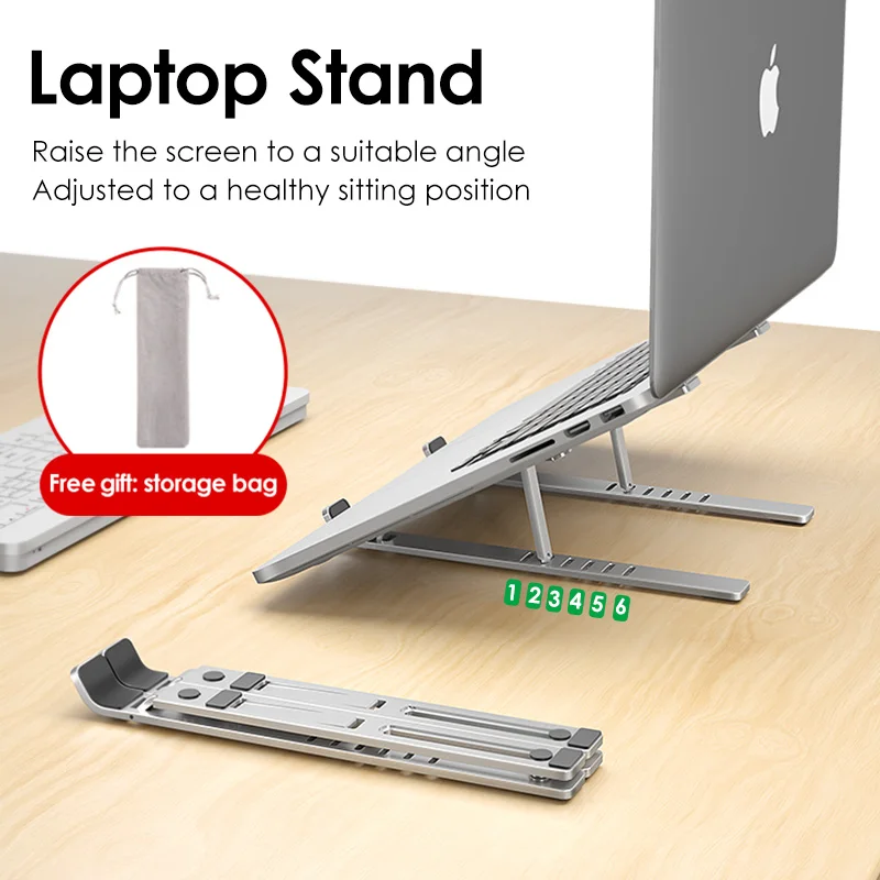 Laptop Stand for MacBook Pro Notebook Stand Foldable Aluminium Alloy Tablet Stand Bracket Laptop Holder for Notebook Laptop Stand for MacBook Pro Notebook Stand Foldable Aluminium Alloy Tablet Stand Bracket Laptop Holder for Notebook