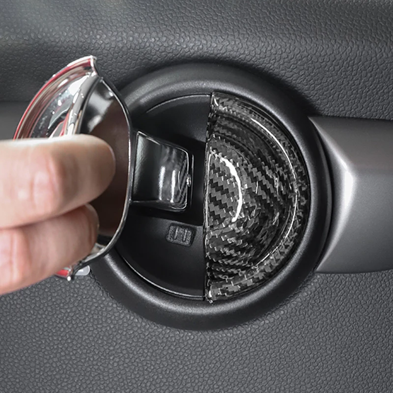 Car Interior Accessories For Mini Cooper F54 F55 F56 F57 F60 Real Carbon Fiber Decorative Cover Sticker Protective Auto Part