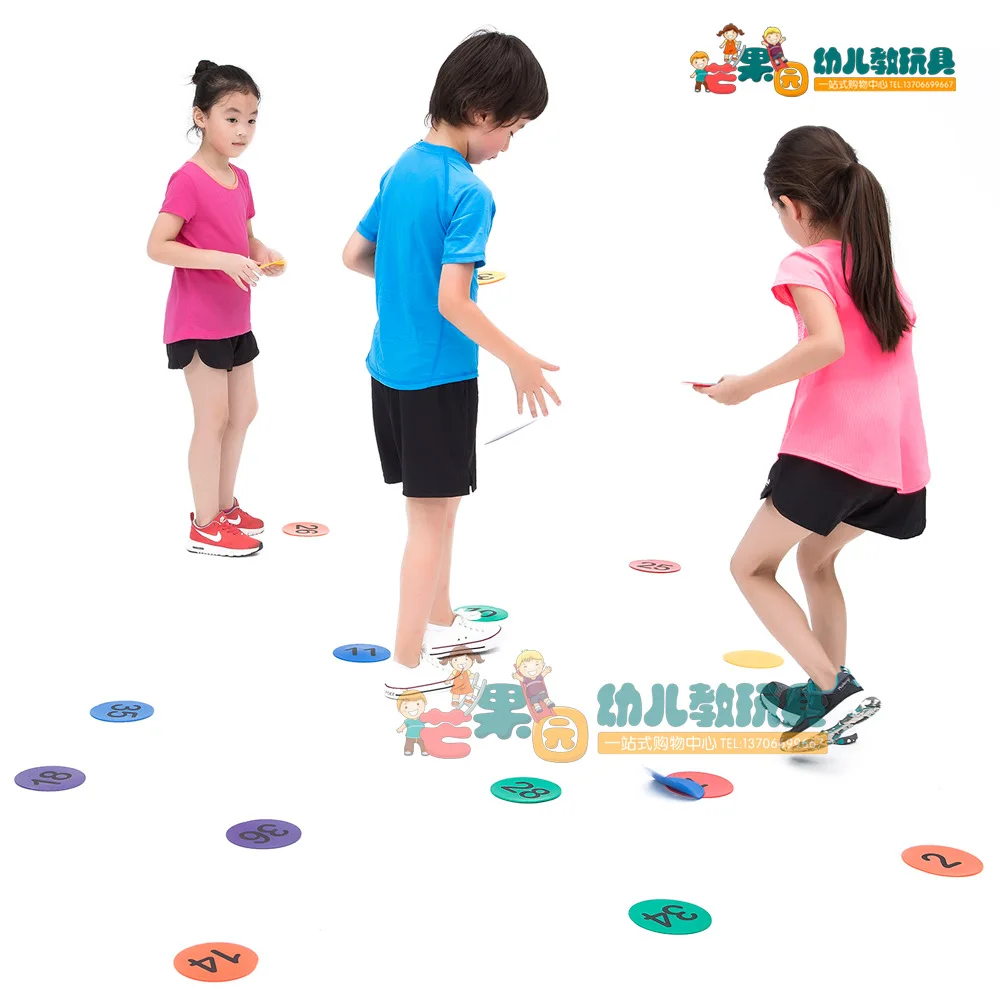 

Taiwan ge le pu Kindergarten Children Sensory Integration Fun Sports Equipment 36-with Numbers Plate with Numbers Logo Point