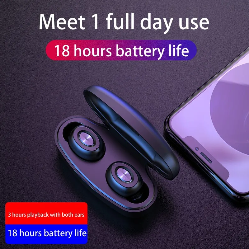 Мини беспроводные Bluetooth наушники, спортивные наушники с микрофоном, гарнитура, наушники для всех телефонов, для samsung, huawei, Xiaomi, Android