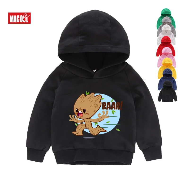 Kids Hoodies Детские толстовки с капюшоном; свитшоты для детей; Осенние Топы с длинными рукавами для мальчиков и девочек; милые толстовки с капюшоном и принтом; свитшоты; 8T - Цвет: Kids Hoodies