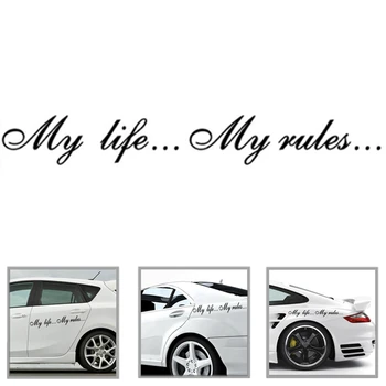 

60*8.5CM Car Sticker Funny Vinyl My life...My rules... Decal Motorcycle Stickers Car Styling