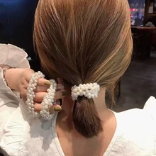 Женские украшения для волос модные жемчужные эластичные волосы веревка головной убор повязка для волос очаровательные аксессуары для волос