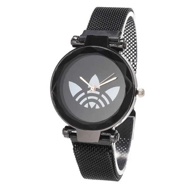Reloj Mujer, хит, новые роскошные брендовые кварцевые часы для женщин и мужчин, модные часы с ремешком с магнитной пряжкой и медведем, Relogio Feminino, лучший подарок - Цвет: Черный
