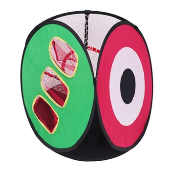 

Golf Chipping Pitching Net With 3 Sided Net Golf Practice Indoor Outdoor Step Chip Mats Portable Cages for Golf Beginners