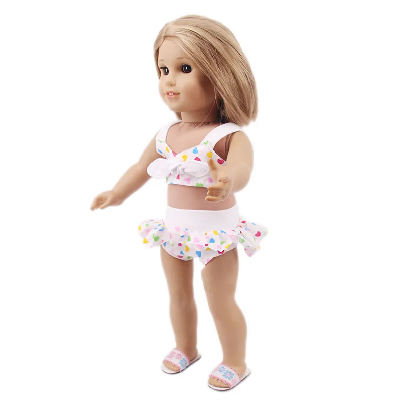 LUCKDOLL маленький свежий, милый купальник подходит 18 дюймов Американский 43cmBabyDoll одежда аксессуары, игрушки для девочек, поколение, подарок на день рождения