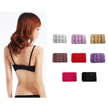 

3PC Women Bra Extension Buckle Strap Lengthened Multiple Colour Replacement 3 Rows 2 Hook Sindividual Package