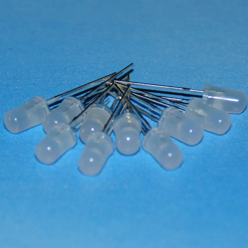 500Pcs 5Mm Crystal LED Rgb Rainbow Slow Flashing Flash Red Green Blue sk