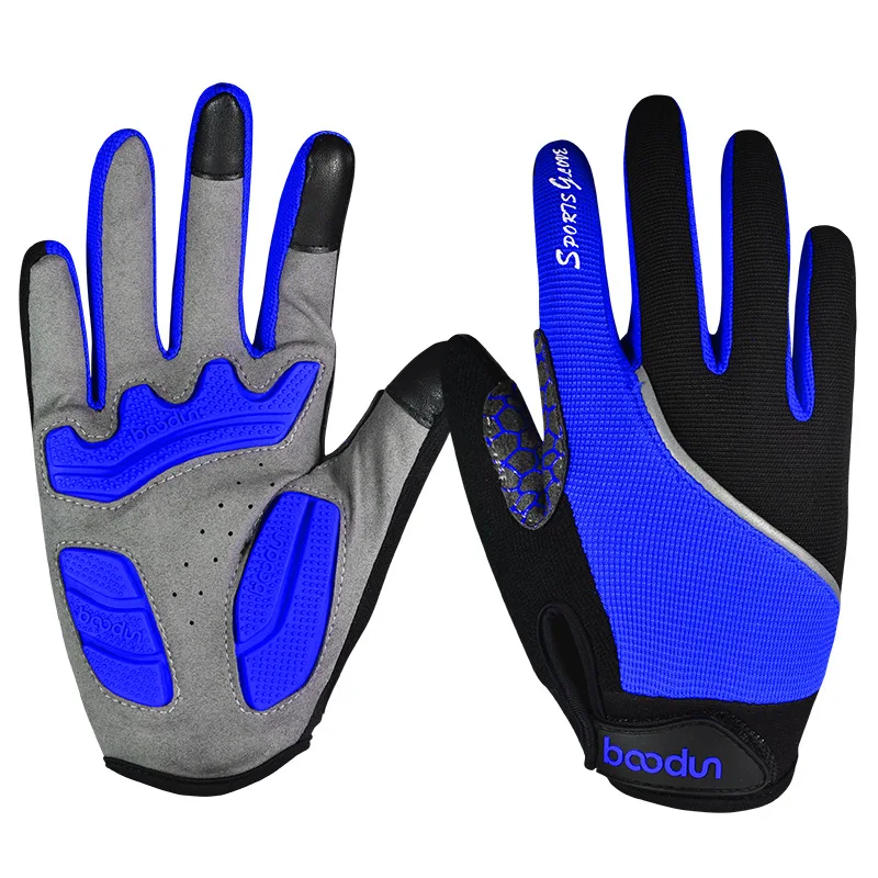 

Cross Border Outdoor Cycling Gloves Anti-slip Shock Absorption Touch Screen Mountain Bike Long Finger Slip Cycling Gloves Wholes