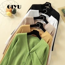 ^^Best Offers GIYU Autumn Winter Knitted Sweater Button Long Sleeve Casual Loose Sweaters Female Cardigan sueter mujer invierno ^^Best Offers GIYU Autumn Winter Knitted Sweater Button Long Sleeve Casual Loose Sweaters Female Cardigan sueter mujer invierno