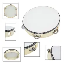 " ручной Тамбурин бубен с колокольчиками Березовая металлическая перкуссия музыкальный