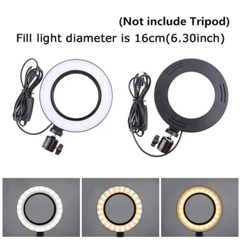 

Photo Studio LED Ring Light Selfie Ring Lamp Adjustable Color Temperature Photographic Lighting 16cm Light