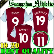 Футболка для футбола Бёрнли, 19, 20, домашняя,,#5, TARKOWSKI,#9, WOOD#10, BARNES, MCNEIL, RODRIGUEZ, футболки для футбола, maillot