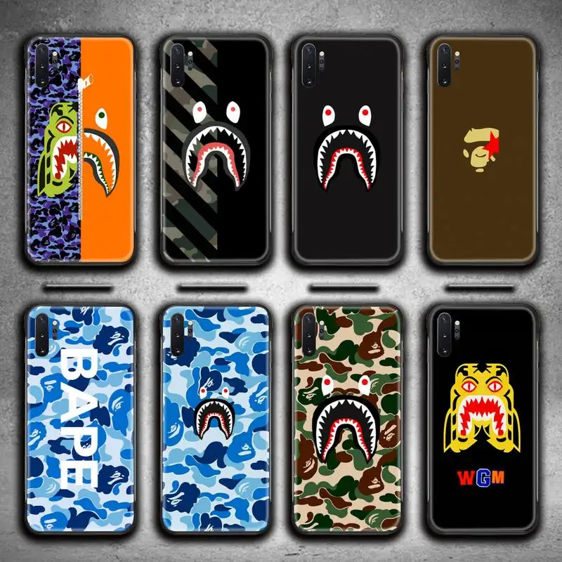

Bape Shark Phone Case For Samsung Galaxy Note20 ultra 7 8 9 10 Plus lite J7 J8 Plus 2018 Prime