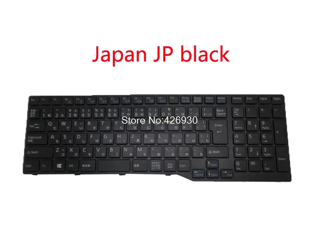 Keyboard JP Клавиатура для ноутбука Fujitsu Для Lifebook AH544 AH564 A544 CP651297-03 MP-13K30J0-930 японский JP JA черный с рамкой - Цвет: Keyboard JP
