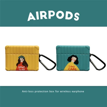 

Super Cute Girls trunk For Apple Airpods 1/2/pro Case Wireless Bluetooth Headset Case Silicone Earphone Protective Cover