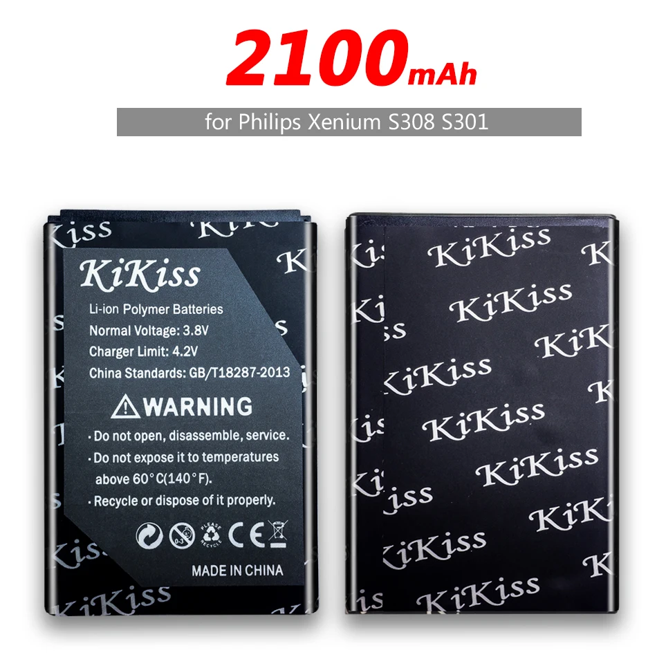 AB1400BWML Замена батареи для PHILIPS S308 CTS308 для Xenium 2100 мАч полная емкость