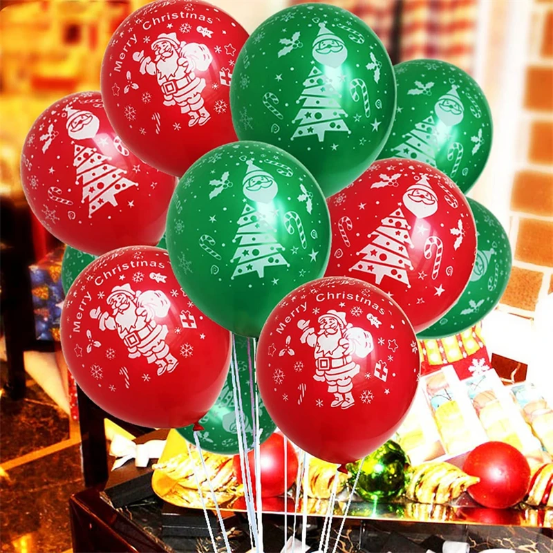 

10Pcs/Set Christmas Balloon Decorations 10inch Merry Christmas Latex Balloons for Xmas Theme Decoration Party Supplies Navided