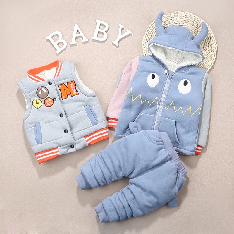 

Childrenswear Autumn And Winter BOY'S Winter Three-piece Set 2019 Winter Boys' Clothes New Style Clothes for Babies a Ready