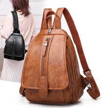 Mochila Vintage para mujer 2020 para mujer, Mochila de viaje para mujer, bolso de hombro para el pecho, Mochila De Cuero PU de buena calidad, Mochila para mujer