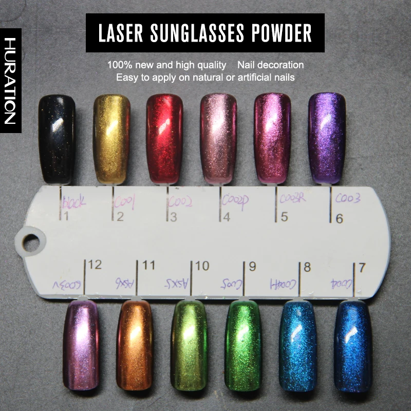 Huration блеск для ногтей металлик розовое золото блестящий хром Украшение гель лак