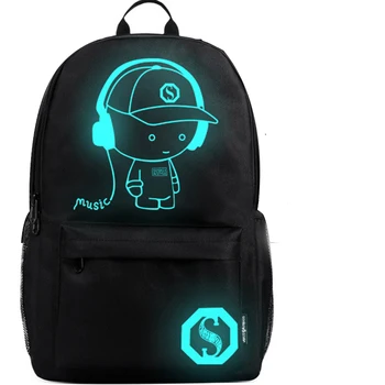 

Luminous USB charging Climbing Unisex male travel men Outdoor Sports Camping Hiking Backpack School Bag Pack