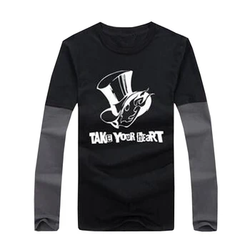 

Persona 5 T-shirt Game men t shirt long sleeve t-shirt Summer Short-sleeve Cotton TeesTops