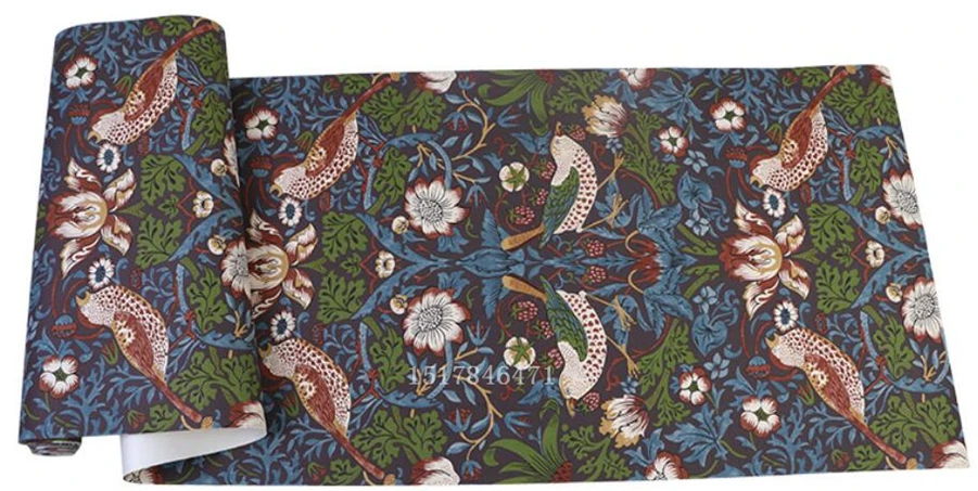 flor e pássaro retro tibetanos para sala