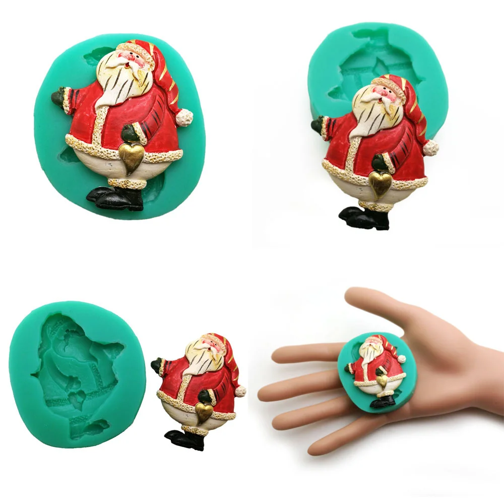 3D Weihnachten Silikon Fondant Schokolade Formen Für Kuchen Dekoration Santa Claus Zucker Handwerk Cupcake Weihnachten Baum Schnee Backen Werkzeuge – Detail 9