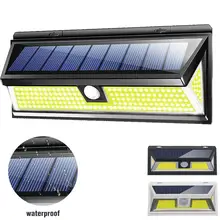 180COB светодиодный светильник на солнечной батарее с датчиком движения, настенный светильник безопасности, водонепроницаемый 1000LM, уличный светильник, светильник на солнечной батарее, светильник s