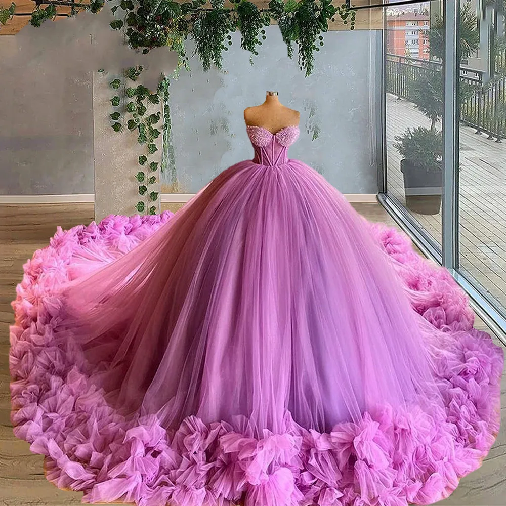Sweetheart Puffy Prom Dresses 2021 