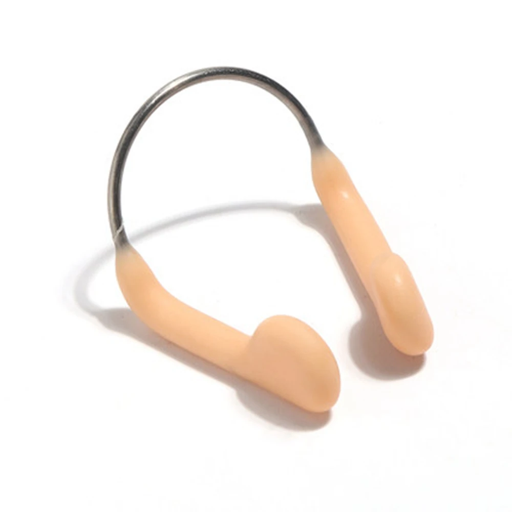 Pinza para la nariz de silicona suave, ajustable, resistente, antideslizante, de acero, para natación, buceo, herramienta deportiva, 1 unidad
