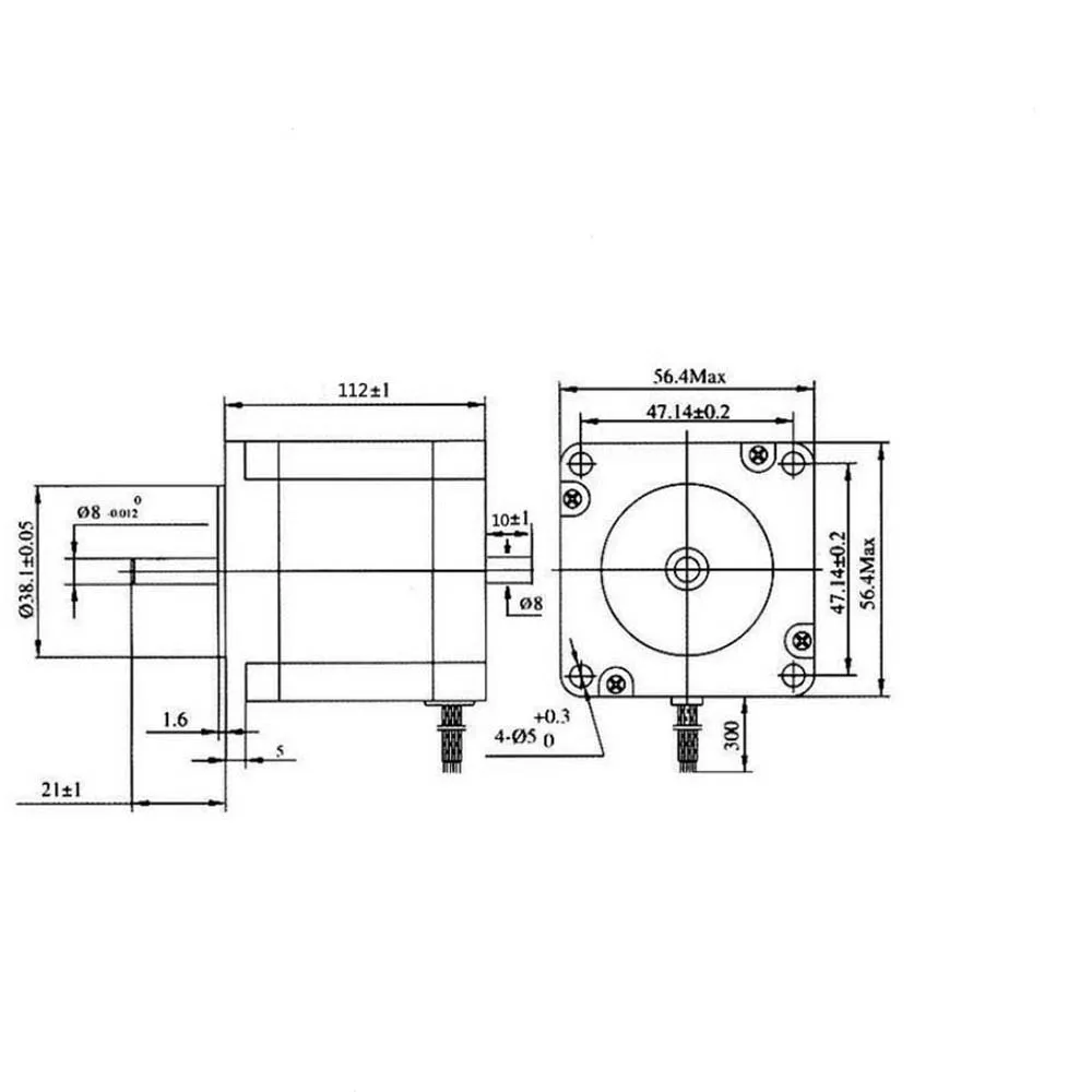 NEMA23 шаговый двигатель двойной вал 57x112 мм 4-lead 3A 3N. m/Nema 23 двигатель 112 мм 425Oz-in для 3D-принтера для фрезерного станка с ЧПУ