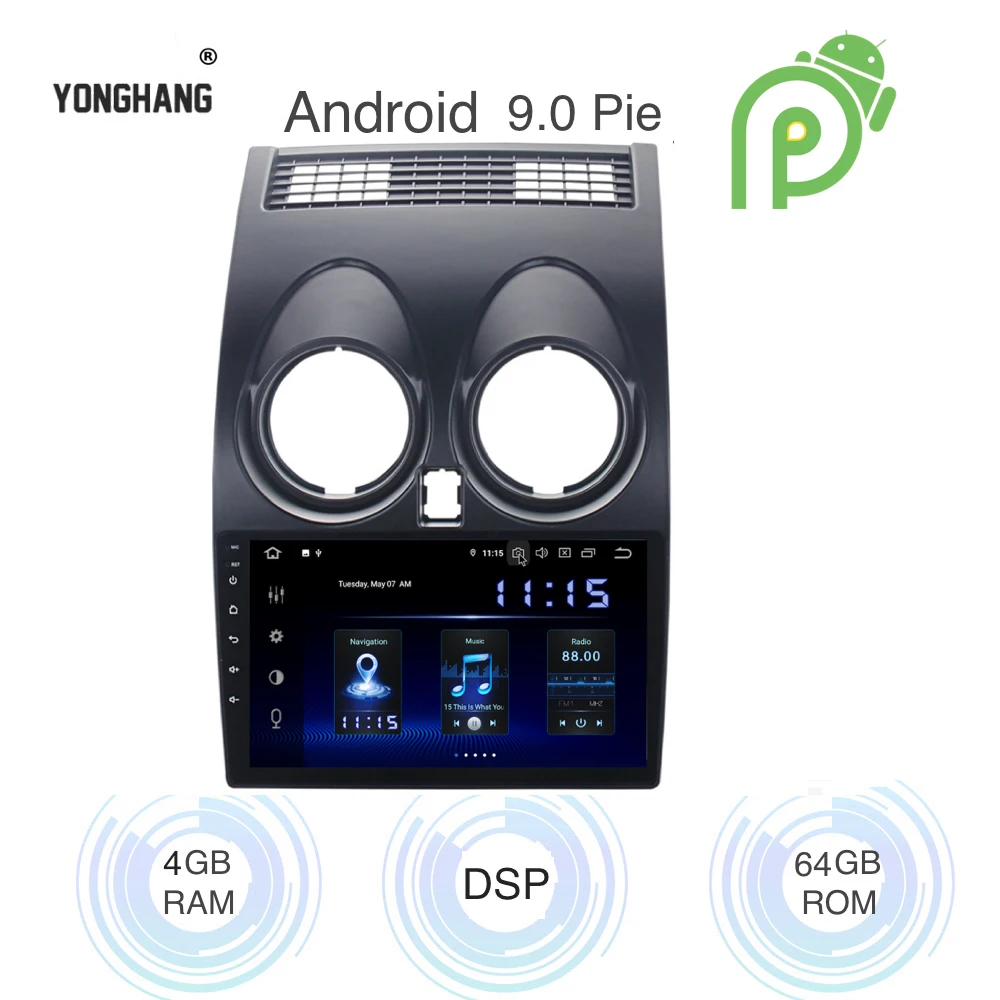 

Android 9.0 GPS Car Radio for Nissan Qashqai 2008 - 2013 J10 Headunit PX6 DSP IPS HDMI Hexa-Core RDS WIFI BT USB AUX Free Map