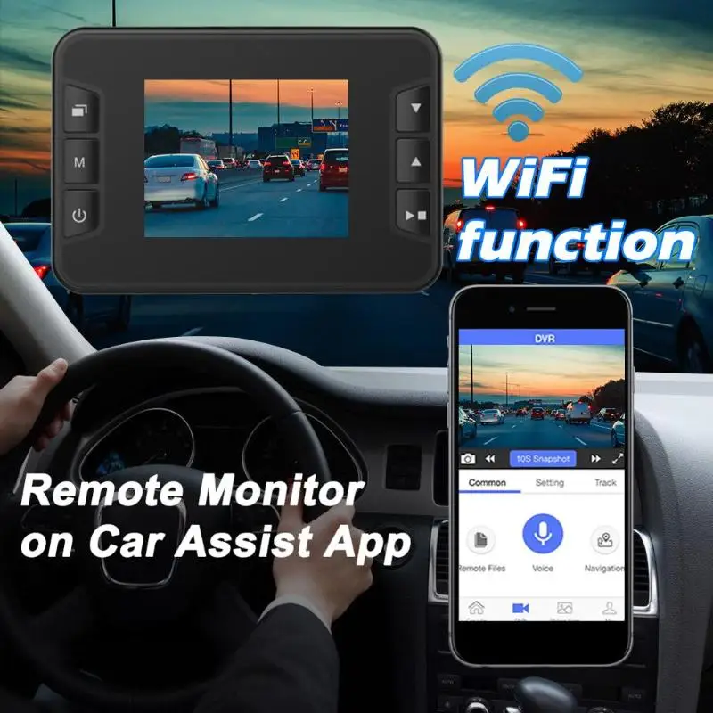 HR802B мини FHD 1080p WiFi Автомобильный видеорегистратор Камера 96658 AR0237 сенсор 1,5 дюймов Dashcam цифровой видеорегистратор