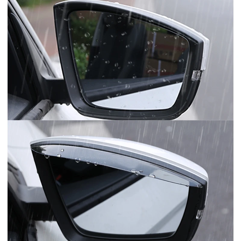 

Lsrtw2017 Abs Half Transparent Car Rearview Rain Shade Cover Trims for Skoda Kodiaq Interior Mouldings Accessories