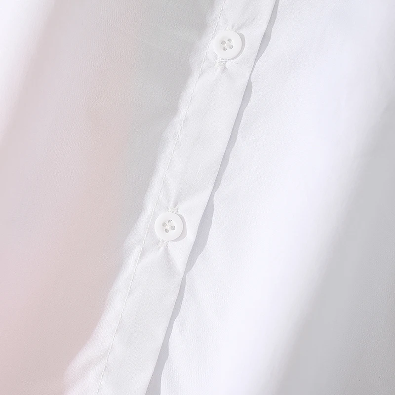 Spring Big Kids Girls Long-sleeve White School Lace Blouses Cotton Shirt