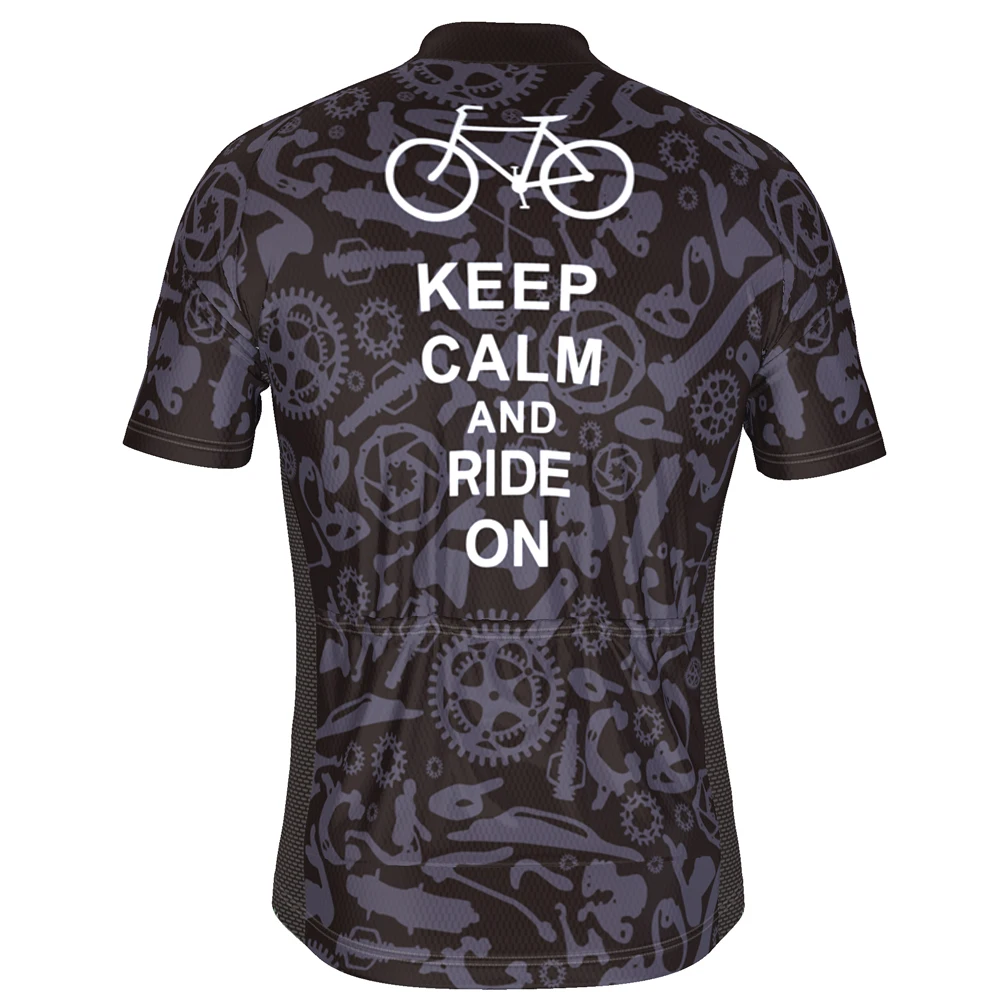 HIRBGOD keep Calm Мужская футболка с коротким рукавом летняя одежда для езды на велосипеде MT369
