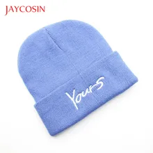 Jaycosin шляпа из хлопка для женщин и мужчин Регулируемая вязаная шерстяная шапка унисекс осень-зима с буквенным принтом хип-хоп шляпа Повседневная теплая шапка