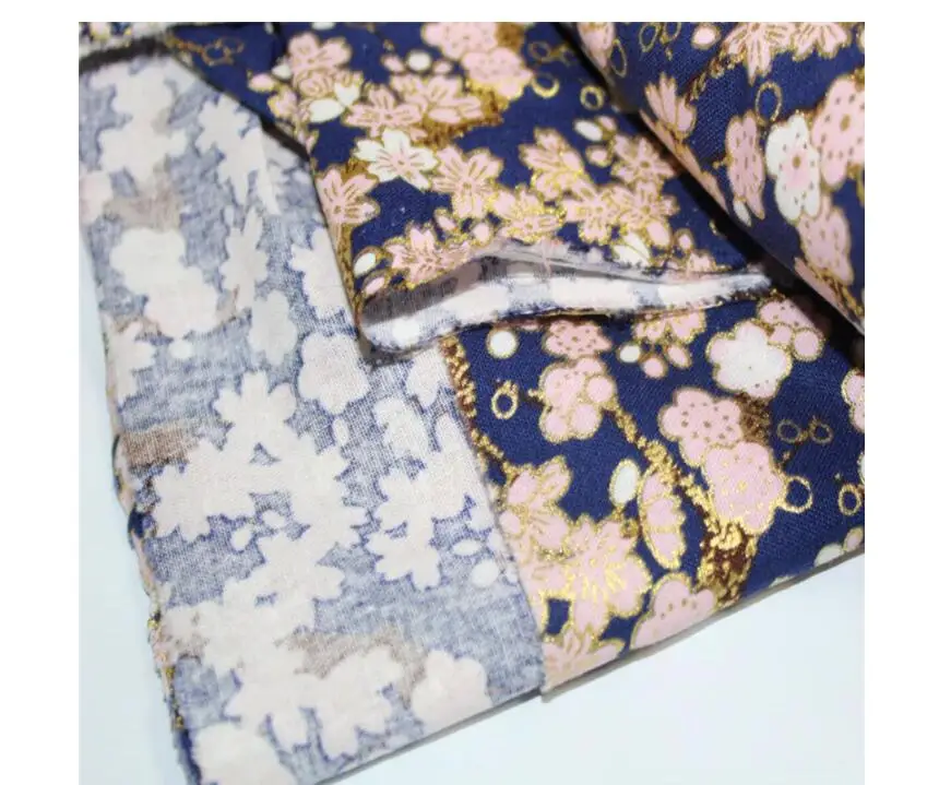 Tanio 150cm szerokość japońskie kimono tkaniny kwiat Sliver sklep