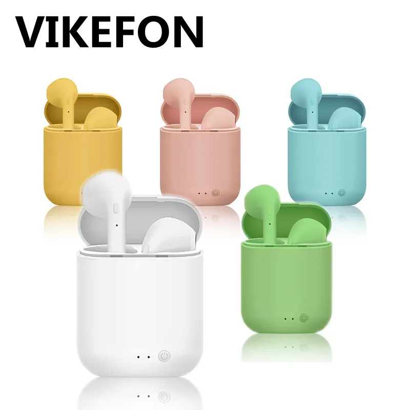 TWS Mini 2 auriculares inalámbricos Bluetooth 5,0 mate Macaron auriculares manos libres con micrófono caja de carga auriculares PK I9S tws|Auriculares y audífonos| - AliExpress