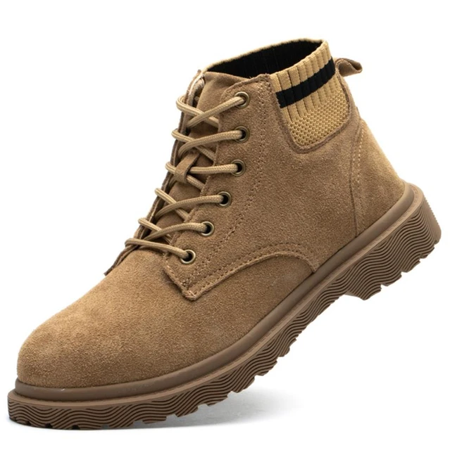 Work Safety Shoes Anti-Smashing Steel Toe Puncture Proof Construction Lightweight Breathable Sneakers Boots Men Women Air Light Quality Four season