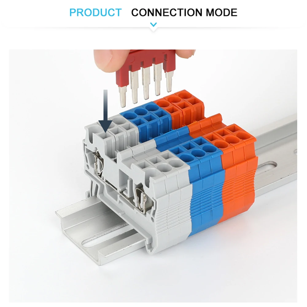 Description Picture 3 of item1Pc FBS 10-3.5 Wiring Jumper 3/5/10 Pin PT1.5 TW/QU 1.5mm Connector DIN Rail Terminal Block Accessories Plug-in Bridge FBS10-3.5